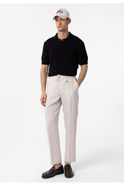 Antioch Black 100% Cotton Polo Neck Knitwear T-Shirt