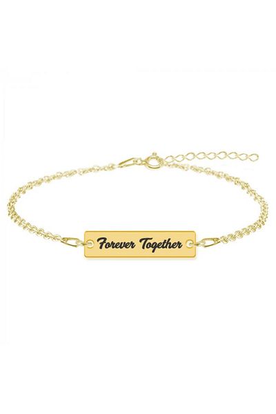 saratremo Brățară personalizată Nasty din argint 925 placată cu aur galben de 24K