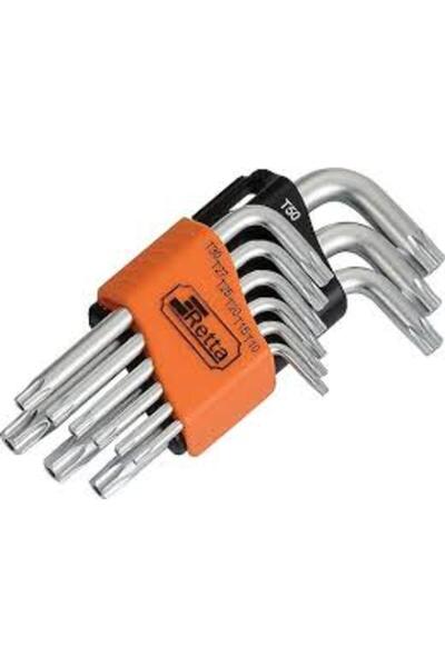 Retta Rat-7009 9 Parça Delikli Torx Kısa Alyan Takımı