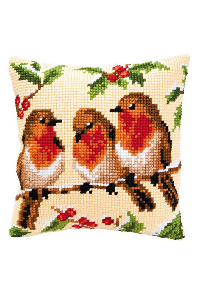 Vervaco İşlenecek Goblen Yastık Etamin Kuşlar Kiti PN-0008711
