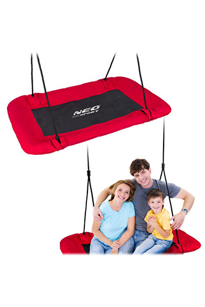 ideal STORE Ορθογώνια κούνια φωλιάς μωρού XXL 110 x 70 εκ. 150 κιλά Neo-Sport Κόκκινο