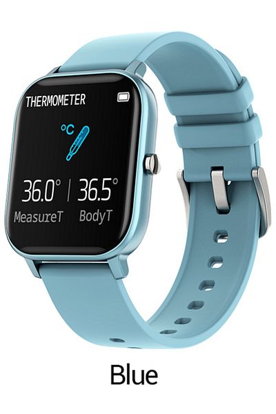 ideal STORE Ceas Smartwatch P8T Optimus idealStore, Curea Silicon, Albastru, Impermeabil, 1.4 inch Full Touch Sc