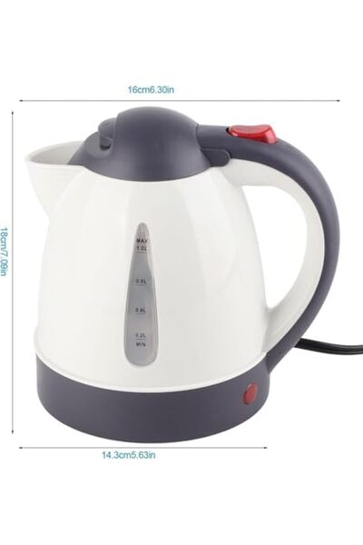 Biki Car Electric Kettle, Portable 1000ml DC 24V Travel Car Cigarette Lighter Truck Kettle Water Heater