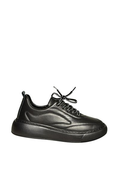 Fox Shoes U555250603 Pantofi sport negri din piele naturală