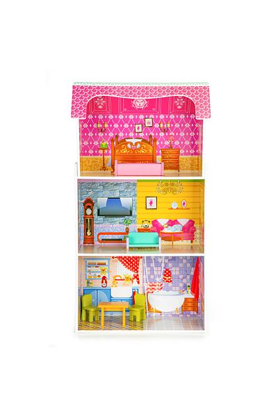 ideal STORE idealSTORE Sunny Residence wooden dollhouse, 3 independent levels, 5 distinct rooms, 5 p
