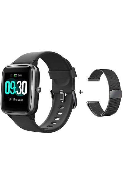 ideal STORE IdealSTORE Tiger 70 SmartWatch and Fitness Bracelet, Silicone and Metal Bracelets, 1.45 Display