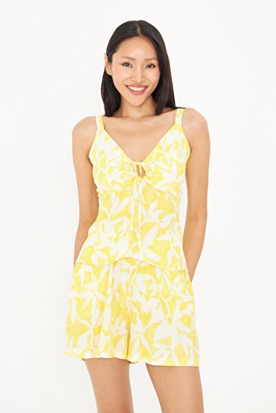 TIFFANY&TOMATO Askılı Desenli Bluz