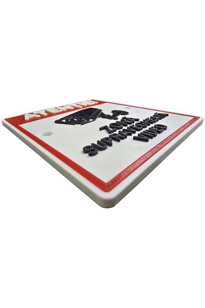 NEXTLY Indicator de avertizare "ATENTIE! ZONA SUPRAVEGHEATA VIDEO" NEXTLY, 15x14cm, alb