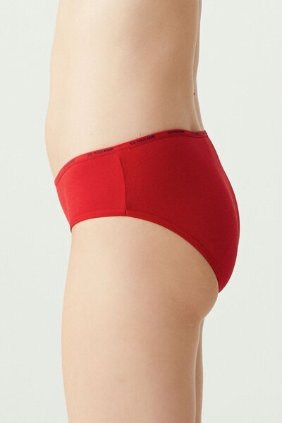 U.S. Polo Assn. 5 Pack, Cotton & Modal & Lycra, High Waist, Slip Panties Set