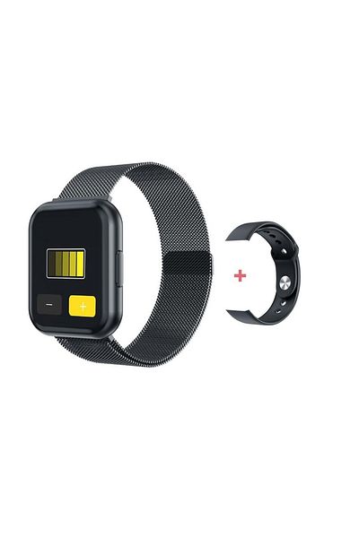 ideal STORE Ceas SmartWatch si Bratara Fitness IdealSTORE TITAN 88, Bratara Metalica Magnetica, Monitorizare rit