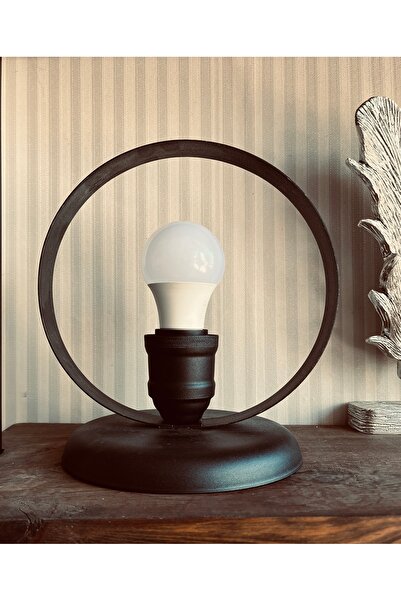 gaziantepavize Vendor Pilli Abajur Masa Lambası Modern Dekoratif Siyah Kasa M...