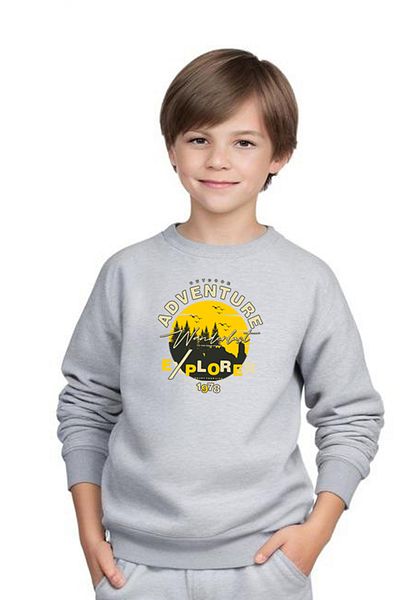 FYK KİDS Boy's Adventure Printed Cycling Collar Track Suits