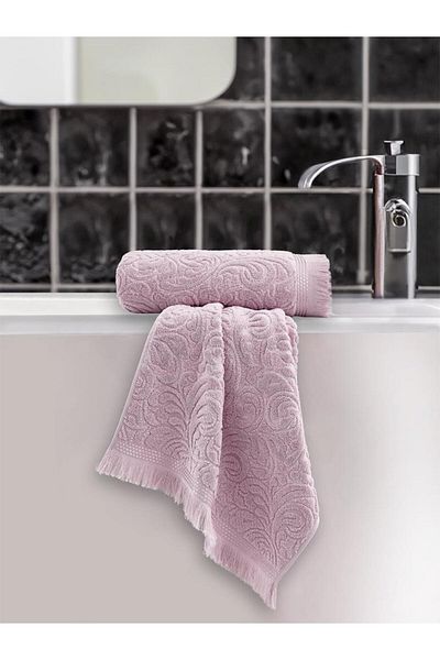 Karna Home Cotton Textured 2-Piece Towel Set 50X90