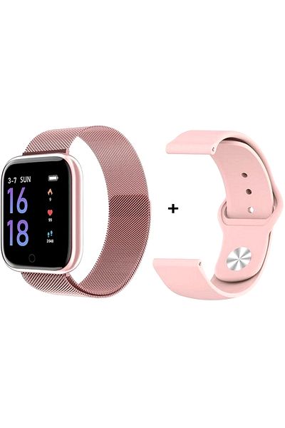 ideal STORE Ceas SmartWatch si Bratara Fitness IdealSTORE Tiger 70, Bratari de silicon si metal, Display de 1.45