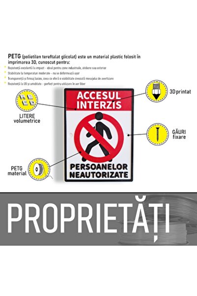 NEXTLY Warning sign "NO ACCESS TO UNAUTHORIZED PERSONS" NEXTLY, 20x15cm, white