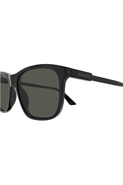 Gucci Gg1819S 001 57-17 Unisex Sunglasses – Rectangular Frame, Black Lens, Uv400 Protection