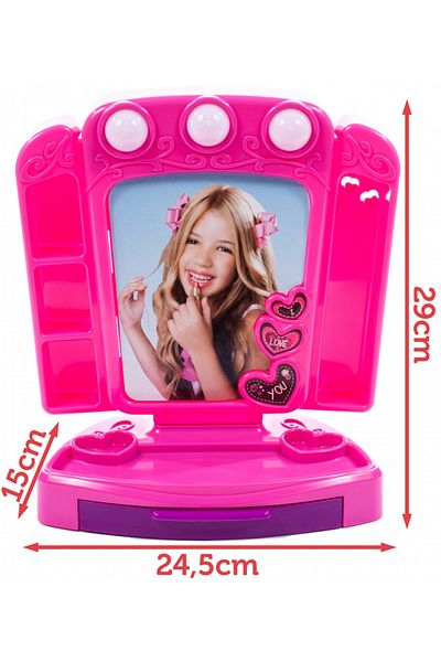 ideal STORE Set Make up Chic pentru fete idealSTORE, Glamour Strawberry, Dimensiuni 24.5 x 15.0 x 29.0 cm, Inclu