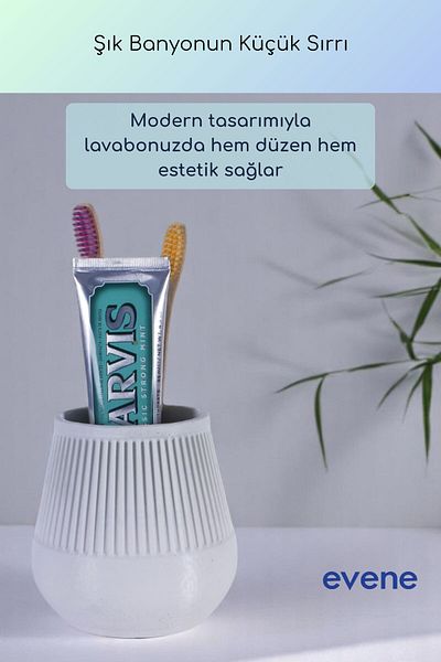 Evene Θήκη οδοντόβουρτσας Βάση οδοντόβουρτσας Βάση οδοντόβουρτσας Λευκό χρώμα Μοντέλο 88