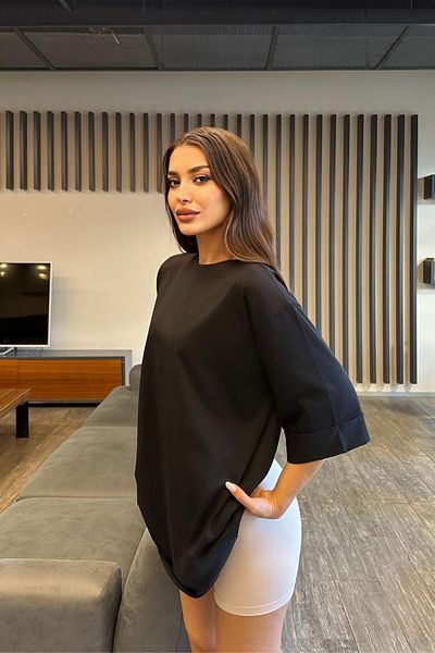 BİKELİFE Γυναικείο μπλουζάκι χωρίς στάμπα Oversize