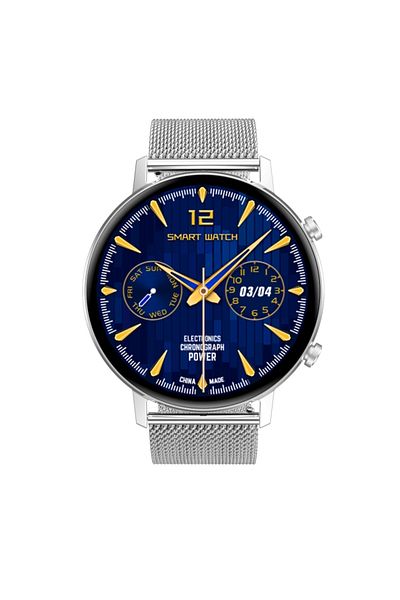 ideal STORE Smartwatch TimeOn Silver IdealStore Full HD, 1.3 Inch Screen, Blood Pressure Monitoring and f