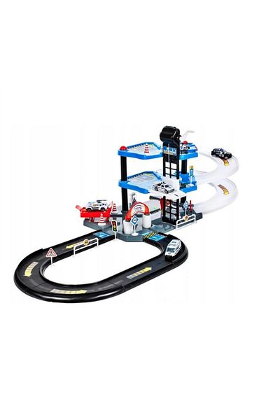 ideal STORE IdealSTORE WORLD POLICE GARAGE complex play set, Dimensions 53 x 35 x 8 cm, Equipped with Parking