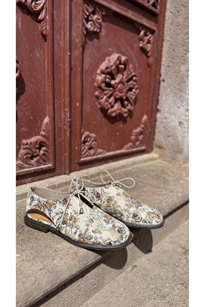 BABLACK Yumuşak Deri Kadın Tasarım Ayakkabı Kiremit