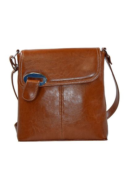 Magazinul de genti Women's genuine leather bag, model 75, Tobacco brown