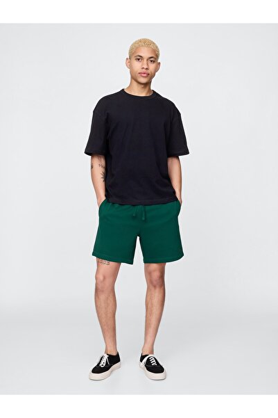 GAP Erkek Koyu Yeşil Relaxed Fransız Havlu Kumaş Şort