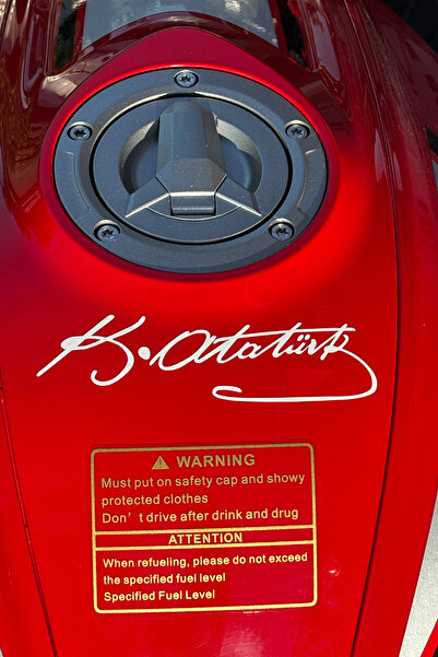 Banxtre Motor-Araba-Kask için Beyaz Atatürk Sticker Etiket (12CM)