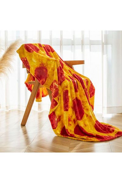 OEM Funny blanket, Pizza, Soft and comfortable flannel, Diameter 150 cm