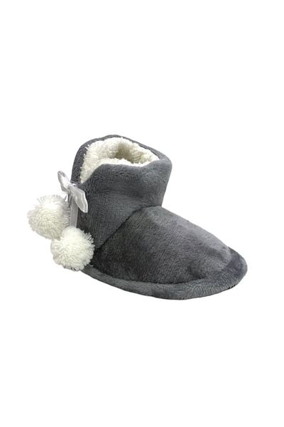 Liger Pompom baby slipper house boot (26-35) gray