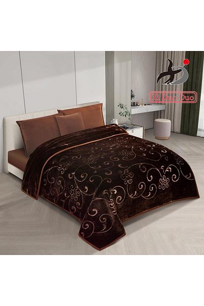 XI DUO 6 kg double winter blanket, plain, engraved, with a super soft texture, size 200 x 240 cm