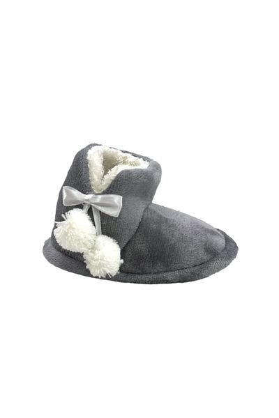 Liger Pompom baby slipper house boot (26-35) gray