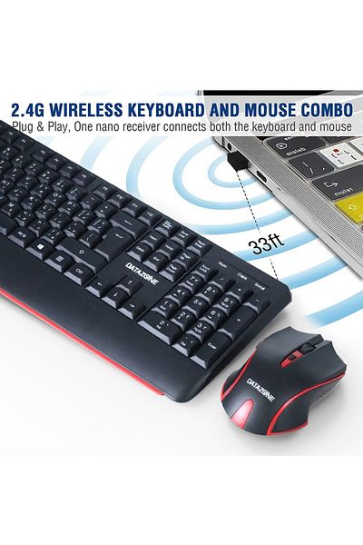 Datazone DZ-AK-400 Datazone wireless keyboard and mouse, black
