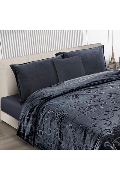 XI DUO 6 kg double winter blanket, plain, engraved, with a super soft texture, size 200 x 240 cm