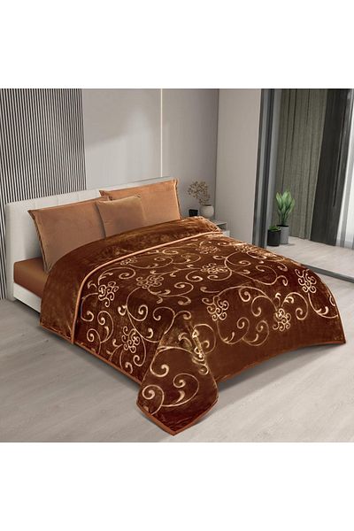 XI DUO 6 kg double winter blanket, plain, engraved, with a super soft texture, size 200 x 240 cm