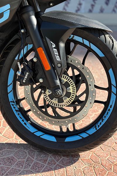 Banxtre Baby Blue Rim Strip Sticker Set for Bajaj Pulsar Group (Set of 12)