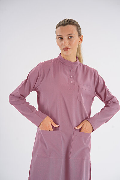 Lion Üniforma Model Hijab Dusty Rose Lycra Uniformă Asistentă Doctor Scrubs Echipa Spitalului