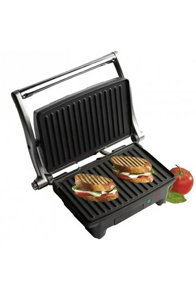 iTin Sandwich maker, Grill, Panini, 1000W, placi antiaderente, deschidere 180°