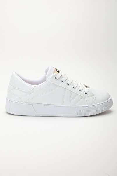 Dilimler Ayakkabı Γυναικεία Casual Αθλητικά Παπούτσια Λευκή Λεπτή Σόλα με κορδόνια