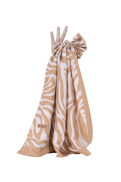 Invee Зебра шал CAMEL