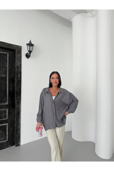 fatoş butik Oversize Kadın Gömlek
