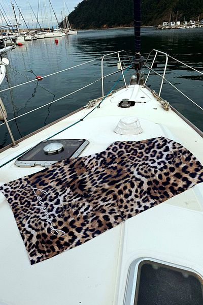 REMSA Πετσέτα θαλάσσης με σχέδιο Leopard 097 Καφέ