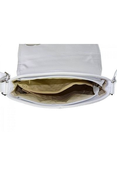 Magazinul de genti Women's genuine leather bag, model 75, White