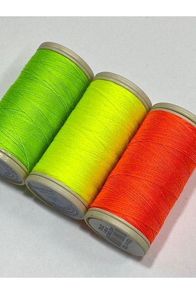 DÜET Duet Sewing Thread / Neon Sewing Thread / Set of 3 / Hairdresser Sewing Thread