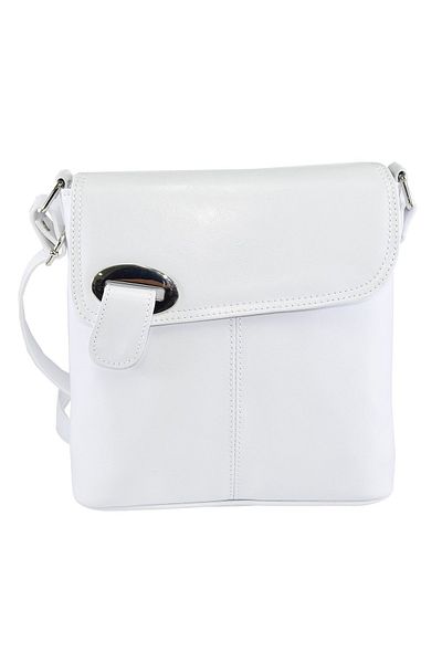 Magazinul de genti Women's genuine leather bag, model 75, White