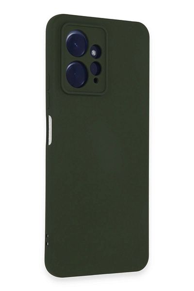 CepteToptan حافظة هاتف Xiaomi Redmi Note 12 4G من السيليكون المخملي الداخلي - أخضر داكن - MKİ4532-1828
