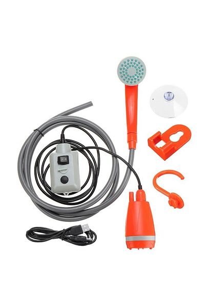 Phuture Portable shower pump set with 3.7V battery, 3.5L/min pressure, 2m hose, and 25W power - Phuture®