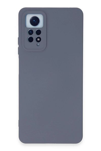 CepteToptan حافظة هاتف Xiaomi Redmi Note 12 Pro 4G مصنوعة من السيليكون المخملي الداخلي - رمادي - MKİ9328-7492