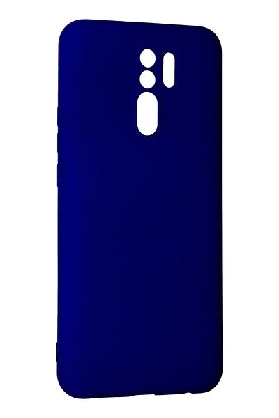 CepteToptan حافظة هاتف Xiaomi Redmi 9 مصنوعة من السيليكون المخملي الداخلي - أزرق داكن - MKİ6769-1443